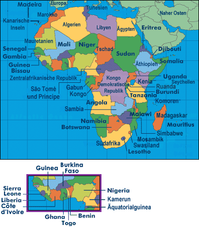 Map of Afrika