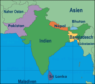 Map of Indischer Subkontinent